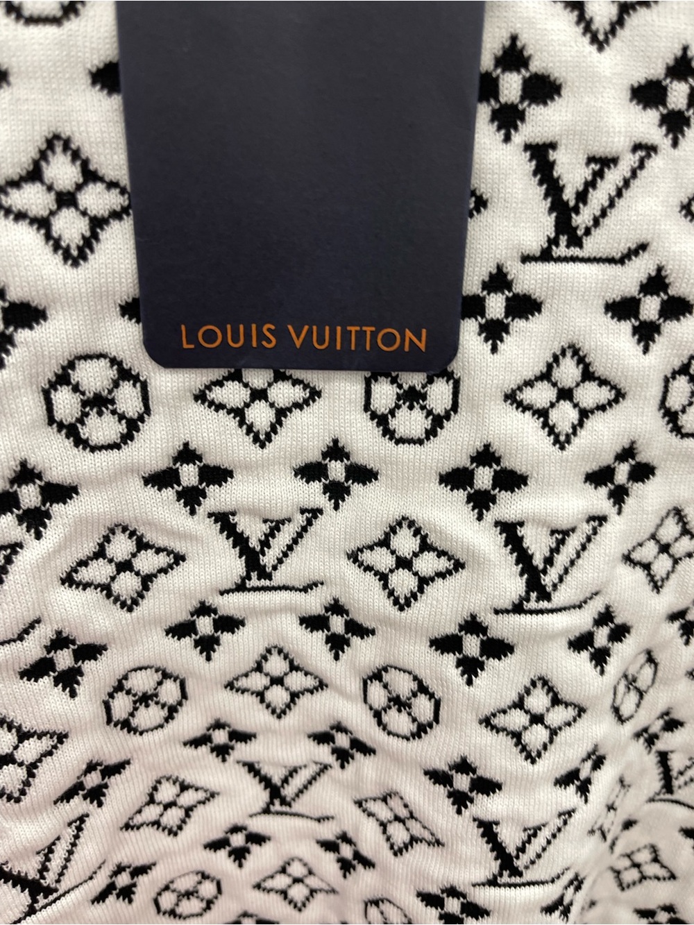Louis Vuitton Monogram Short Sleeve Knit Top in White, Black & Pink - Picture 8 of 8
